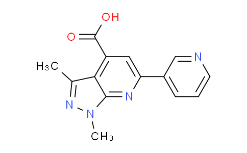 CAS No. 954264-63-2, 1,3-Dimethyl-6-(pyridin-3-yl)-1H-pyrazolo[3,4-b]pyridine-4-carboxylic acid