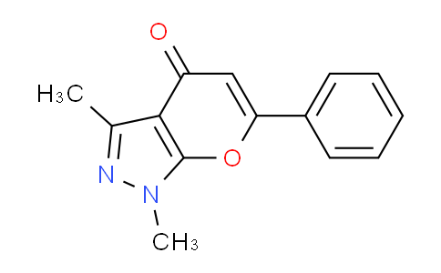 CAS No. 137527-47-0, 1,3-Dimethyl-6-phenylpyrano[2,3-c]pyrazol-4(1H)-one