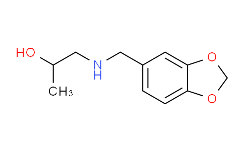 CAS No. 774551-34-7, 1-((Benzo[d][1,3]dioxol-5-ylmethyl)amino)propan-2-ol