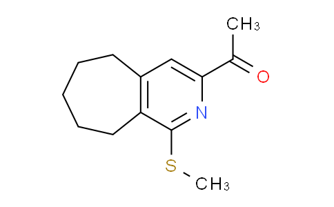 CAS No. 499766-70-0, 1-(1-(Methylthio)-6,7,8,9-tetrahydro-5H-cyclohepta[c]pyridin-3-yl)ethanone