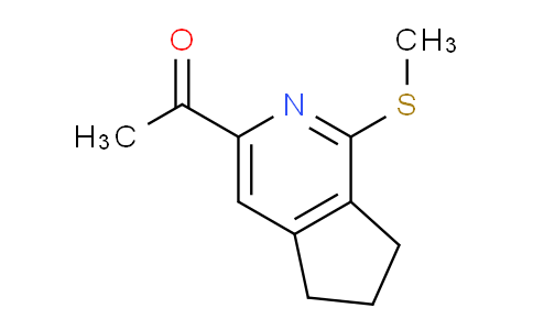 CAS No. 499766-65-3, 1-(1-(Methylthio)-6,7-dihydro-5H-cyclopenta[c]pyridin-3-yl)ethanone