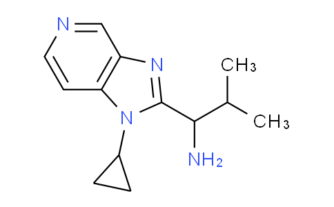CAS No. 1477803-02-3, 1-(1-Cyclopropyl-1H-imidazo[4,5-c]pyridin-2-yl)-2-methylpropan-1-amine