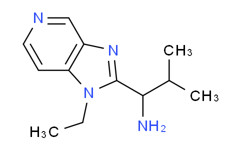CAS No. 1490103-38-2, 1-(1-Ethyl-1H-imidazo[4,5-c]pyridin-2-yl)-2-methylpropan-1-amine