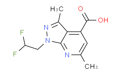 CAS No. 1018142-54-5, 1-(2,2-Difluoroethyl)-3,6-dimethyl-1H-pyrazolo[3,4-b]pyridine-4-carboxylic acid