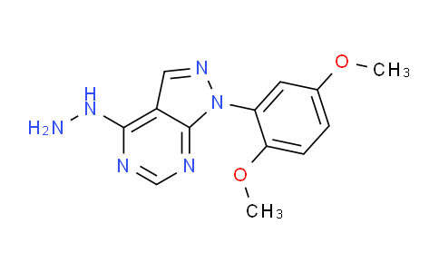 CAS No. 1416348-51-0, 1-(2,5-Dimethoxyphenyl)-4-hydrazinyl-1H-pyrazolo[3,4-d]pyrimidine