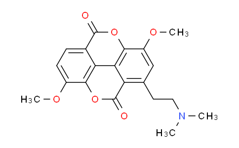 CAS No. 602-07-3, 1-(2-(Dimethylamino)ethyl)-3,8-dimethoxychromeno[5,4,3-cde]chromene-5,10-dione