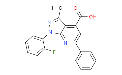 CAS No. 1011399-61-3, 1-(2-Fluorophenyl)-3-methyl-6-phenyl-1H-pyrazolo[3,4-b]pyridine-4-carboxylic acid