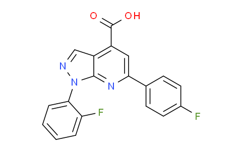 CAS No. 1011396-46-5, 1-(2-Fluorophenyl)-6-(4-fluorophenyl)-1H-pyrazolo[3,4-b]pyridine-4-carboxylic acid