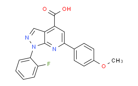 CAS No. 1011399-49-7, 1-(2-Fluorophenyl)-6-(4-methoxyphenyl)-1H-pyrazolo[3,4-b]pyridine-4-carboxylic acid