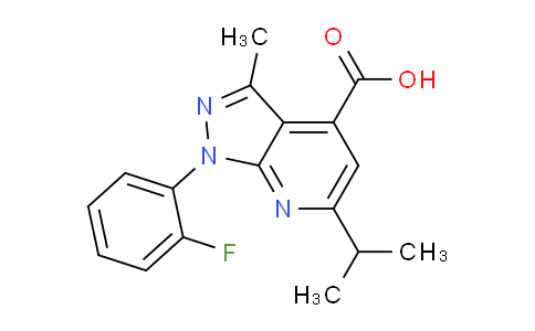 CAS No. 1018127-56-4, 1-(2-Fluorophenyl)-6-isopropyl-3-methyl-1H-pyrazolo[3,4-b]pyridine-4-carboxylic acid