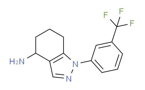 CAS No. 1203661-53-3, 1-(3-(Trifluoromethyl)phenyl)-4,5,6,7-tetrahydro-1H-indazol-4-amine