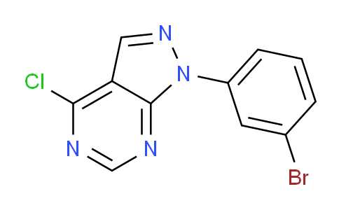 CAS No. 650628-17-4, 1-(3-Bromophenyl)-4-chloro-1H-pyrazolo[3,4-d]pyrimidine