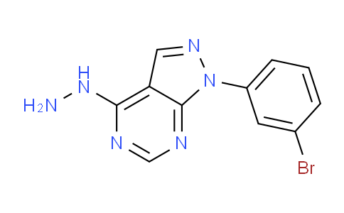 CAS No. 1416348-32-7, 1-(3-Bromophenyl)-4-hydrazinyl-1H-pyrazolo[3,4-d]pyrimidine