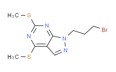 CAS No. 172844-08-5, 1-(3-Bromopropyl)-4,6-bis(methylthio)-1H-pyrazolo[3,4-d]pyrimidine