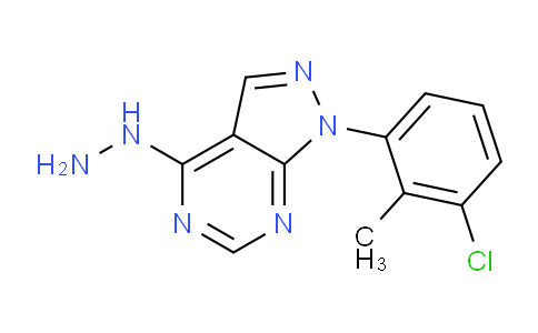 CAS No. 1416339-78-0, 1-(3-Chloro-2-methylphenyl)-4-hydrazinyl-1H-pyrazolo[3,4-d]pyrimidine