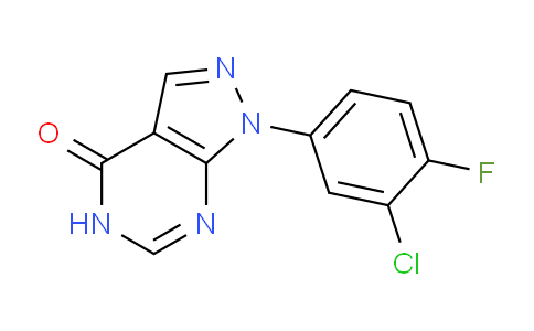 CAS No. 1082584-11-9, 1-(3-Chloro-4-fluorophenyl)-1H-pyrazolo[3,4-d]pyrimidin-4(5H)-one