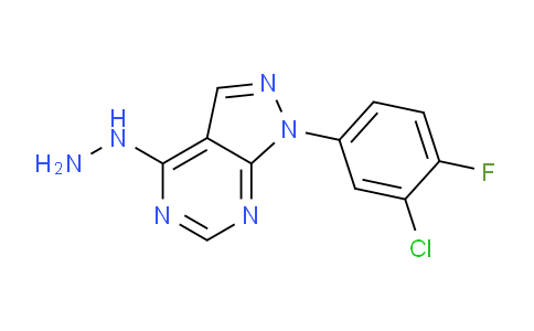 CAS No. 1416339-91-7, 1-(3-Chloro-4-fluorophenyl)-4-hydrazinyl-1H-pyrazolo[3,4-d]pyrimidine