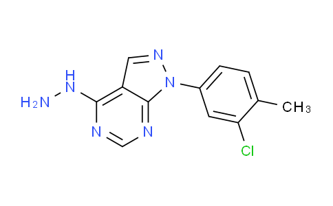 CAS No. 1416342-88-5, 1-(3-Chloro-4-methylphenyl)-4-hydrazinyl-1H-pyrazolo[3,4-d]pyrimidine