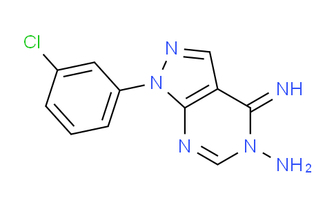 CAS No. 1416346-19-4, 1-(3-Chlorophenyl)-4-imino-1H-pyrazolo[3,4-d]pyrimidin-5(4H)-amine