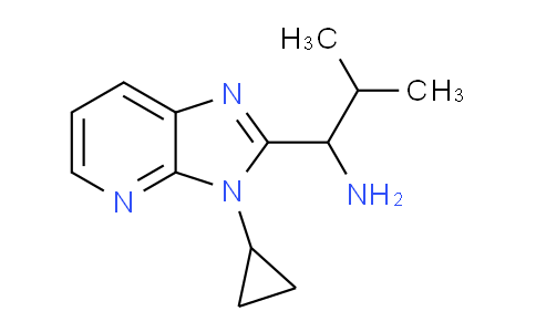 CAS No. 1491287-77-4, 1-(3-Cyclopropyl-3H-imidazo[4,5-b]pyridin-2-yl)-2-methylpropan-1-amine