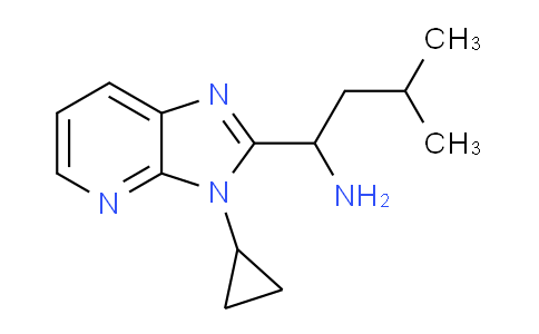 CAS No. 1495953-35-9, 1-(3-Cyclopropyl-3H-imidazo[4,5-b]pyridin-2-yl)-3-methylbutan-1-amine