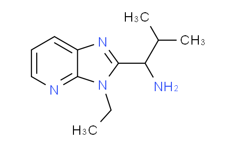 CAS No. 1342137-03-4, 1-(3-Ethyl-3H-imidazo[4,5-b]pyridin-2-yl)-2-methylpropan-1-amine