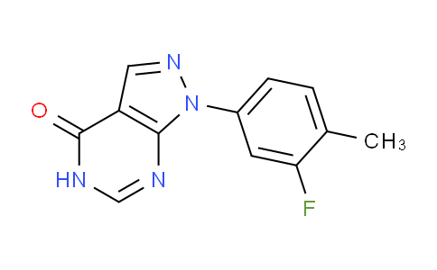 CAS No. 1416345-35-1, 1-(3-Fluoro-4-methylphenyl)-1H-pyrazolo[3,4-d]pyrimidin-4(5H)-one