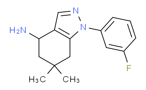 CAS No. 1228552-33-7, 1-(3-Fluorophenyl)-6,6-dimethyl-4,5,6,7-tetrahydro-1H-indazol-4-amine