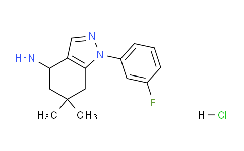 CAS No. 1242340-02-8, 1-(3-Fluorophenyl)-6,6-dimethyl-4,5,6,7-tetrahydro-1H-indazol-4-amine hydrochloride