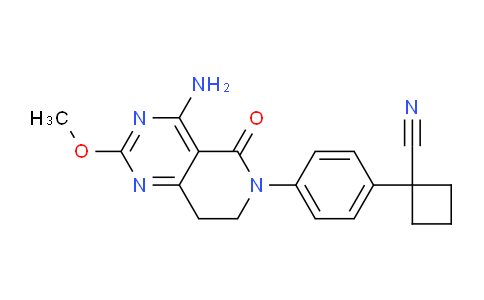 CAS No. 1236408-39-1, 1-(4-(4-Amino-2-methoxy-5-oxo-7,8-dihydropyrido[4,3-d]pyrimidin-6(5H)-yl)phenyl)cyclobutanecarbonitrile