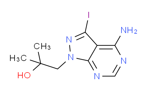CAS No. 1951431-44-9, 1-(4-Amino-3-iodo-1H-pyrazolo[3,4-d]pyrimidin-1-yl)-2-methylpropan-2-ol