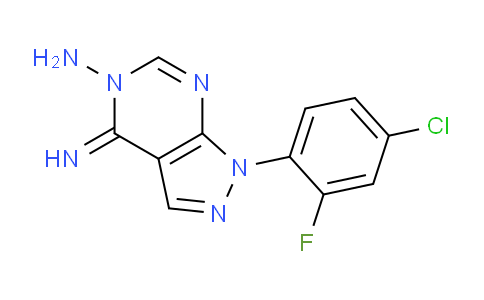 CAS No. 1416341-50-8, 1-(4-Chloro-2-fluorophenyl)-4-imino-1H-pyrazolo[3,4-d]pyrimidin-5(4H)-amine
