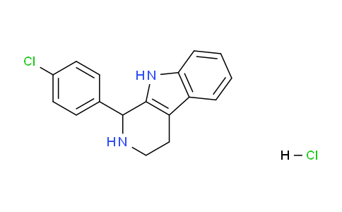 CAS No. 3380-80-1, 1-(4-Chlorophenyl)-2,3,4,9-tetrahydro-1H-pyrido[3,4-b]indole hydrochloride