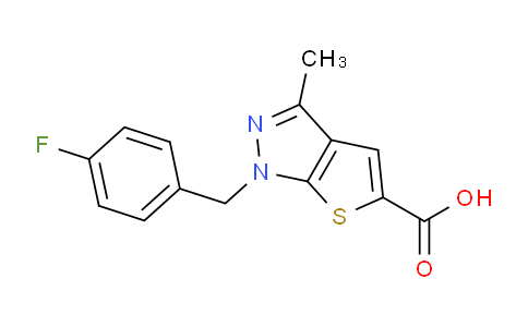 CAS No. 554439-46-2, 1-(4-Fluorobenzyl)-3-methyl-1H-thieno[2,3-c]pyrazole-5-carboxylic acid