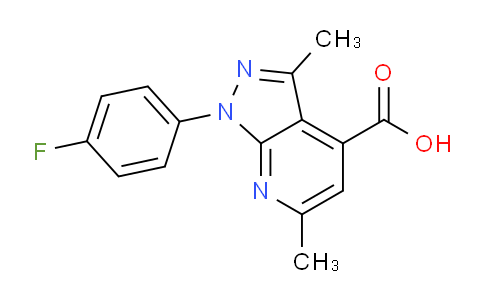 CAS No. 893645-69-7, 1-(4-Fluorophenyl)-3,6-dimethyl-1H-pyrazolo[3,4-b]pyridine-4-carboxylic acid