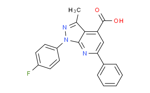 CAS No. 1011399-41-9, 1-(4-Fluorophenyl)-3-methyl-6-phenyl-1H-pyrazolo[3,4-b]pyridine-4-carboxylic acid