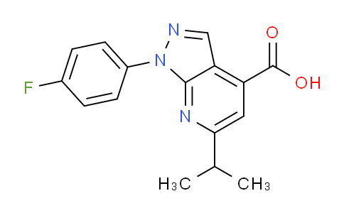 CAS No. 1018127-53-1, 1-(4-Fluorophenyl)-6-isopropyl-1H-pyrazolo[3,4-b]pyridine-4-carboxylic acid