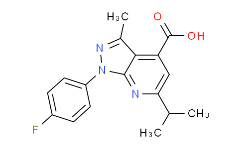 CAS No. 1018164-74-3, 1-(4-Fluorophenyl)-6-isopropyl-3-methyl-1H-pyrazolo[3,4-b]pyridine-4-carboxylic acid