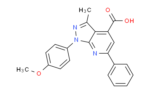 CAS No. 1011397-71-9, 1-(4-Methoxyphenyl)-3-methyl-6-phenyl-1H-pyrazolo[3,4-b]pyridine-4-carboxylic acid