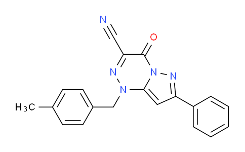CAS No. 1707586-28-4, 1-(4-Methylbenzyl)-4-oxo-7-phenyl-1,4-dihydropyrazolo[5,1-c][1,2,4]triazine-3-carbonitrile
