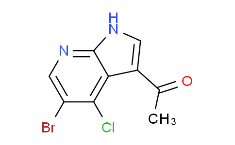 CAS No. 1427504-73-1, 1-(5-Bromo-4-chloro-1H-pyrrolo[2,3-b]pyridin-3-yl)ethanone