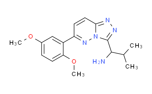 CAS No. 1706443-71-1, 1-(6-(2,5-Dimethoxyphenyl)-[1,2,4]triazolo[4,3-b]pyridazin-3-yl)-2-methylpropan-1-amine