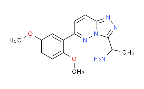 CAS No. 1706443-46-0, 1-(6-(2,5-Dimethoxyphenyl)-[1,2,4]triazolo[4,3-b]pyridazin-3-yl)ethanamine