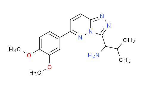 CAS No. 1706428-87-6, 1-(6-(3,4-Dimethoxyphenyl)-[1,2,4]triazolo[4,3-b]pyridazin-3-yl)-2-methylpropan-1-amine