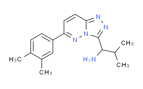 CAS No. 1706455-51-7, 1-(6-(3,4-Dimethylphenyl)-[1,2,4]triazolo[4,3-b]pyridazin-3-yl)-2-methylpropan-1-amine