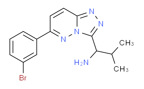 CAS No. 1706459-25-7, 1-(6-(3-Bromophenyl)-[1,2,4]triazolo[4,3-b]pyridazin-3-yl)-2-methylpropan-1-amine