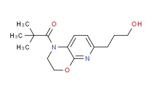 CAS No. 1299607-84-3, 1-(6-(3-Hydroxypropyl)-2,3-dihydro-1H-pyrido[2,3-b][1,4]oxazin-1-yl)-2,2-dimethylpropan-1-one