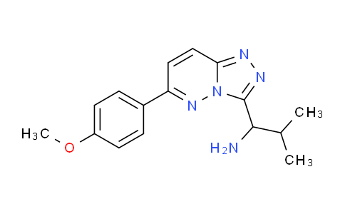 CAS No. 1706439-32-8, 1-(6-(4-Methoxyphenyl)-[1,2,4]triazolo[4,3-b]pyridazin-3-yl)-2-methylpropan-1-amine