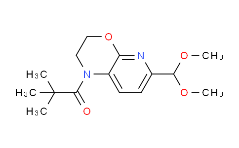 CAS No. 1261365-93-8, 1-(6-(Dimethoxymethyl)-2,3-dihydro-1H-pyrido-[2,3-b][1,4]oxazin-1-yl)-2,2-dimethylpropan-1-one