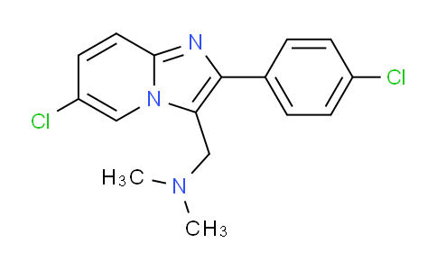CAS No. 365213-33-8, 1-(6-Chloro-2-(4-chlorophenyl)imidazo[1,2-a]pyridin-3-yl)-N,N-dimethylmethanamine